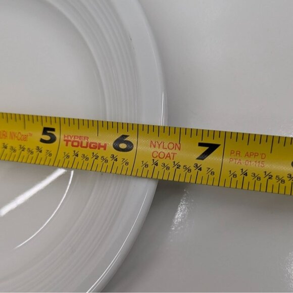 Syracuse China Lunar White 6 3/8" Galileo Plate Ribbed Edge - Picture 3 of 7